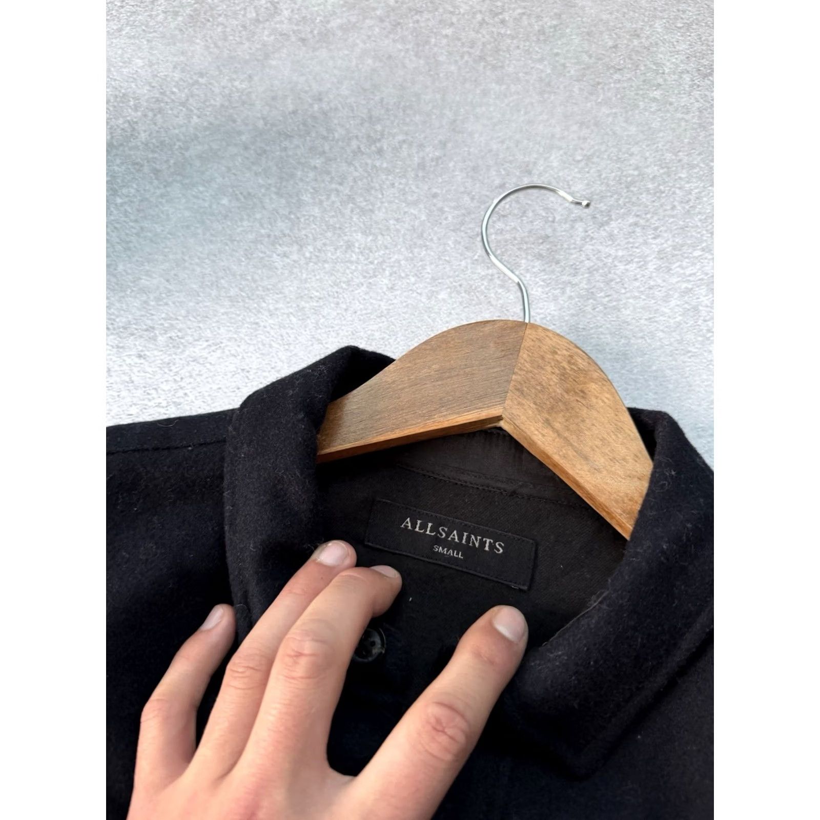 Allsaints VINTAGE AllSaints Navy Blue Button Up Wool Shirt Jacket Men Size S/M Size US S / EU 44-46 / 1 - 5 Thumbnail