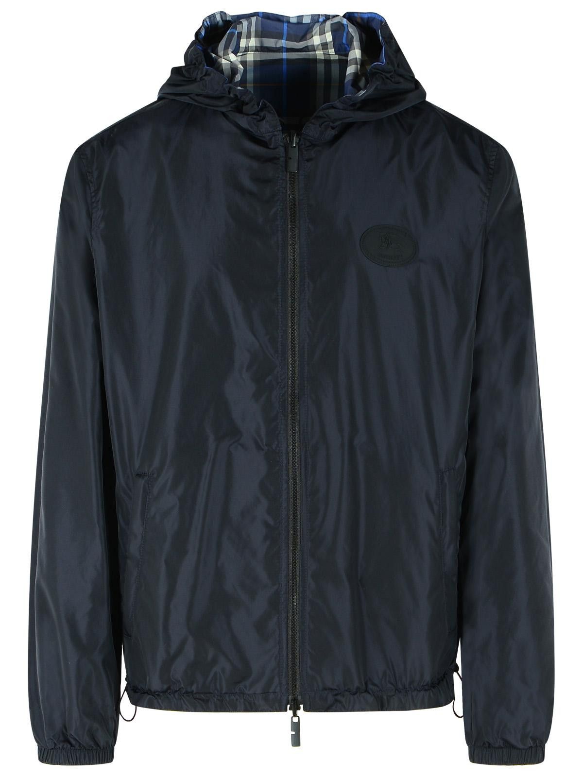 Burberry BURBERRY Dark Blue Polyester Reversible Jacket Size US L / EU 52-54 / 3 - 1 Thumbnail