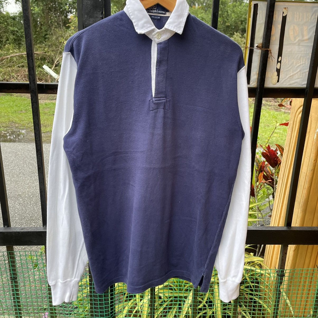 Polo Ralph Lauren 🔥Vintage Polo Ralph Lauren USA Flag Polo Rugby Shirts Size US L / EU 52-54 / 3 - 5 Thumbnail
