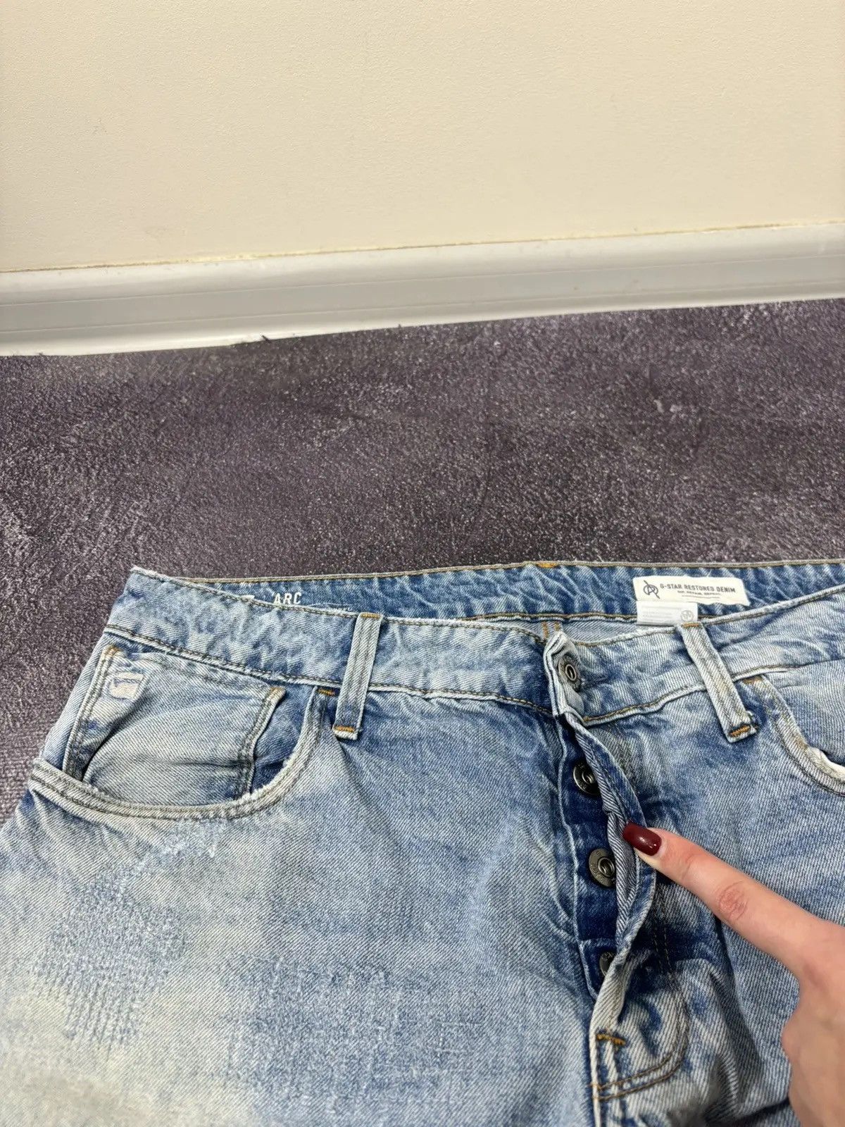 G-Star × Vintage Vintage G-Star Raw ARC 3D Restored Denim Japanese Jeans Size US 32 / EU 48 - 13 Thumbnail