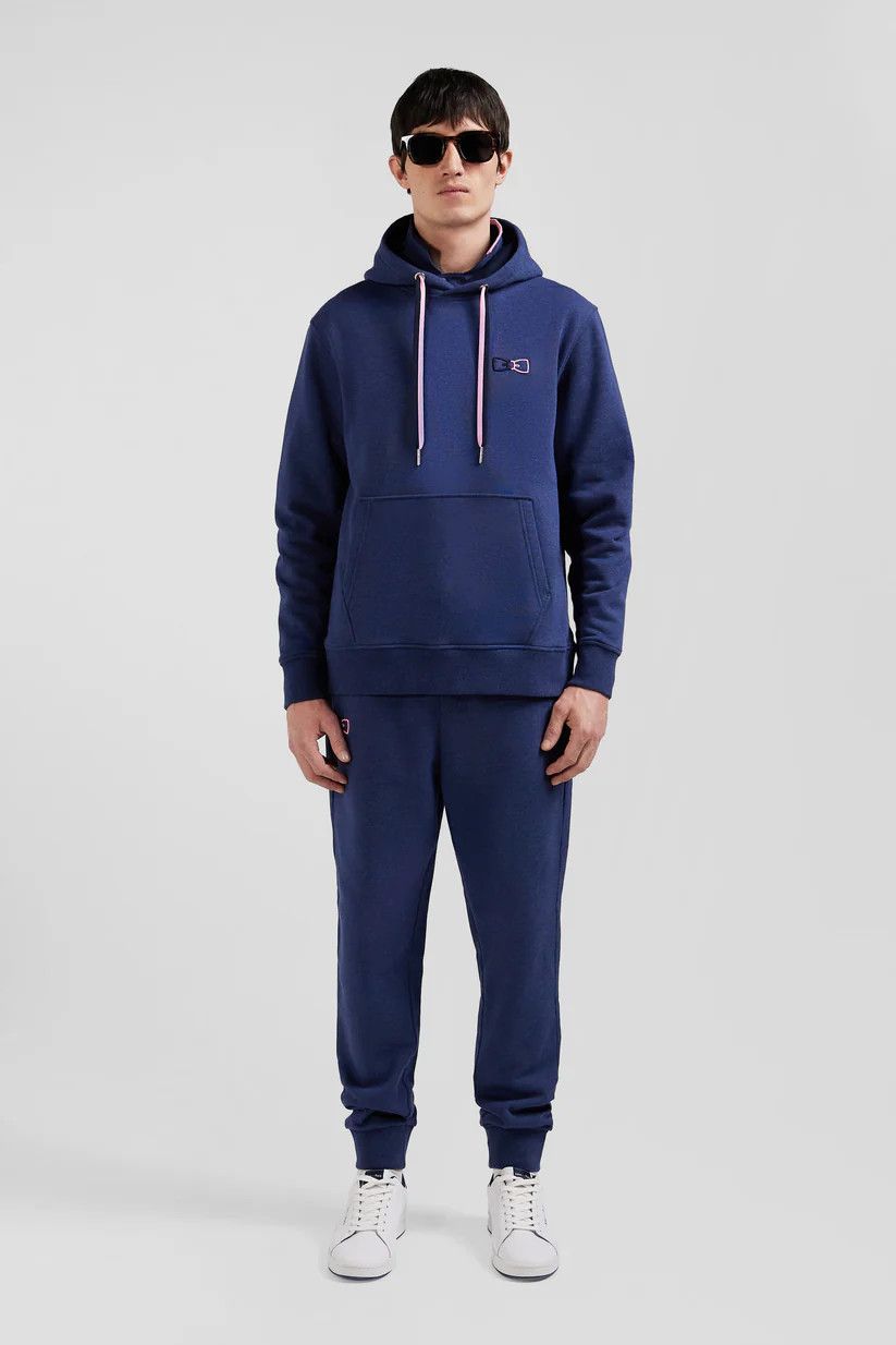 Eden Park o1s22i1n1024 Embroidered Logo Hooded Sweatshirt in Blue Size US S / EU 44-46 / 1 - 2 Thumbnail