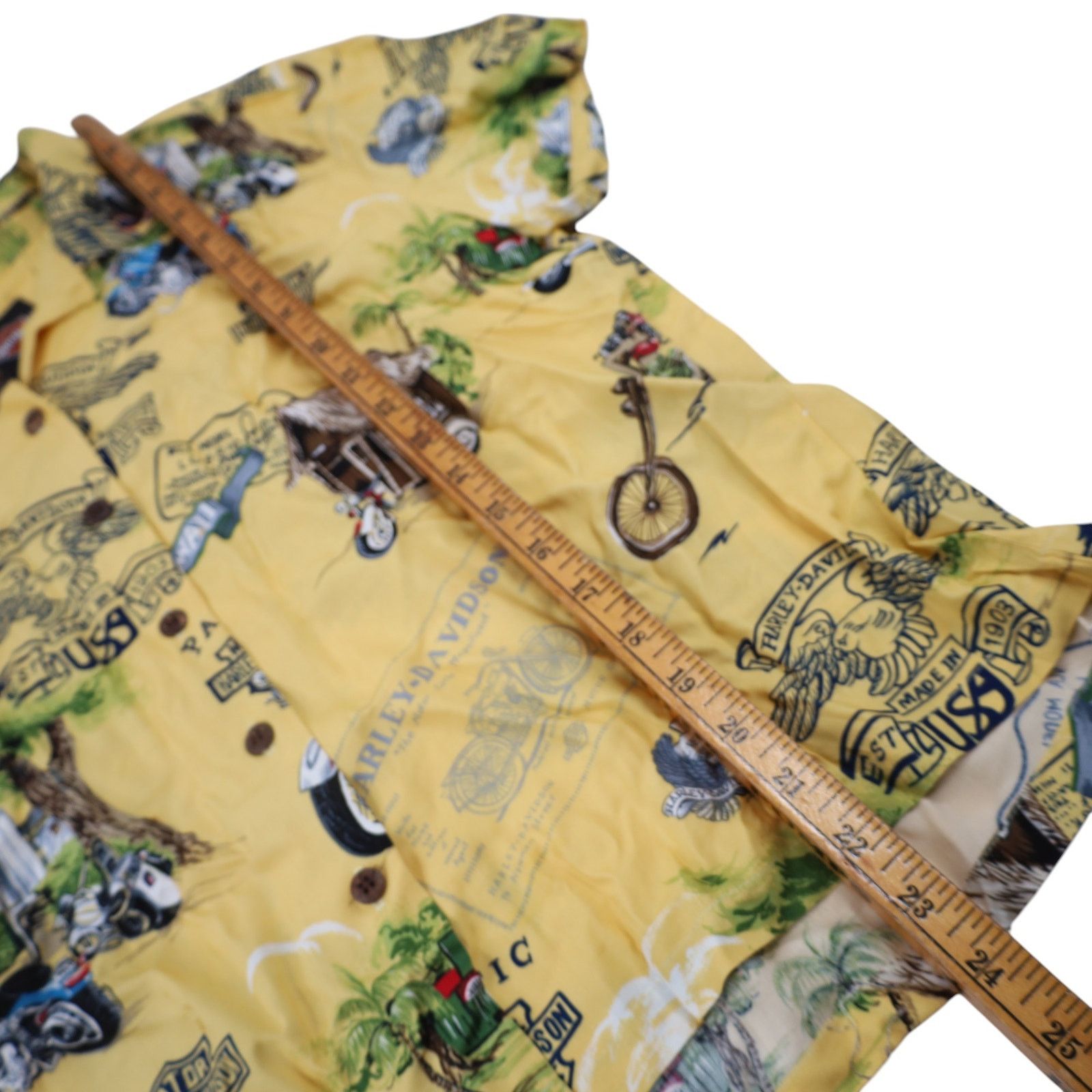 Harley Davidson × Vintage Vintage Harley Davidson Silk Hawaiian Shirt Size L / US 10 / IT 46 - 6 Thumbnail