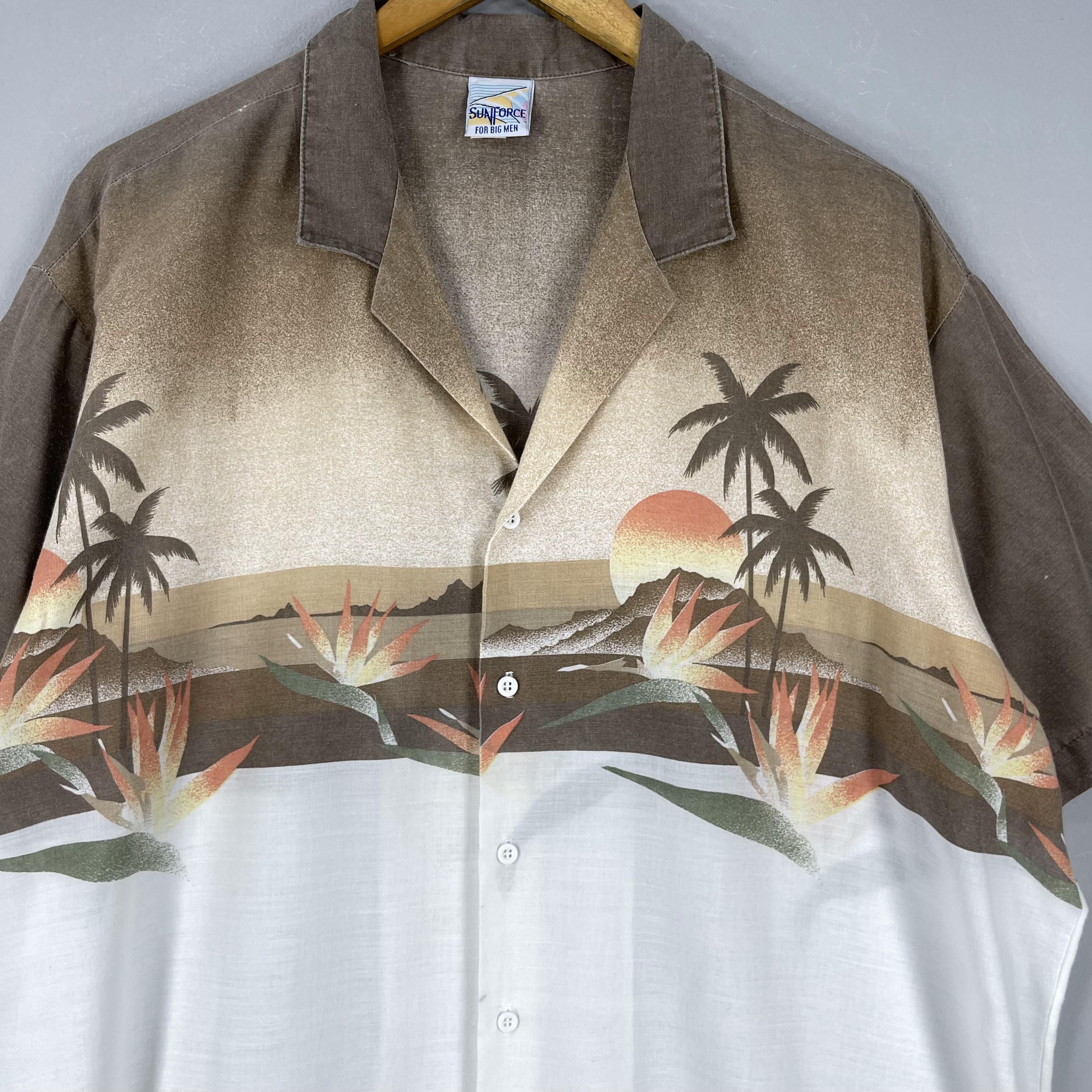 Vintage Vintage 90's Hawaiian Sunset Beach View Motive Shirt Size US XL / EU 56 / 4 - 2 Thumbnail