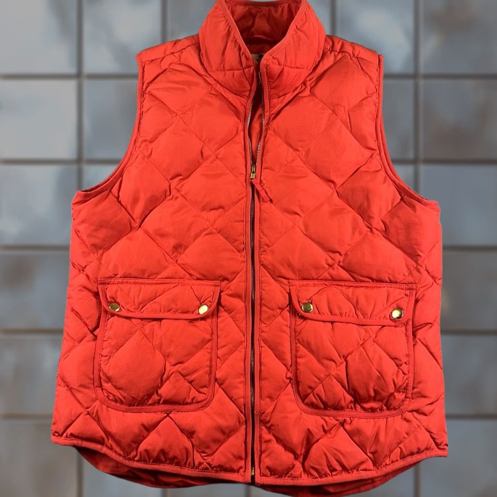 Vintage Woolrich Vest Quilted Puffer Red L Down Zip Womens Size L / US 10 / IT 46 - 1 Thumbnail