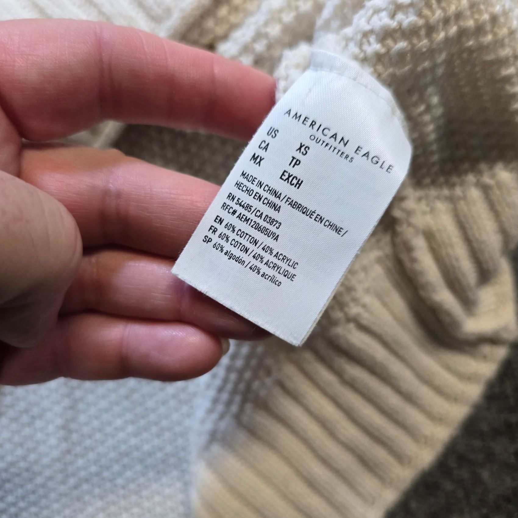 American Eagle Outfitters American Eagle Sweater Womens XS Beige Henley Colorblock Capsule Casual Shirt Size XS / US 0-2 / IT 36-38 - 7 Thumbnail