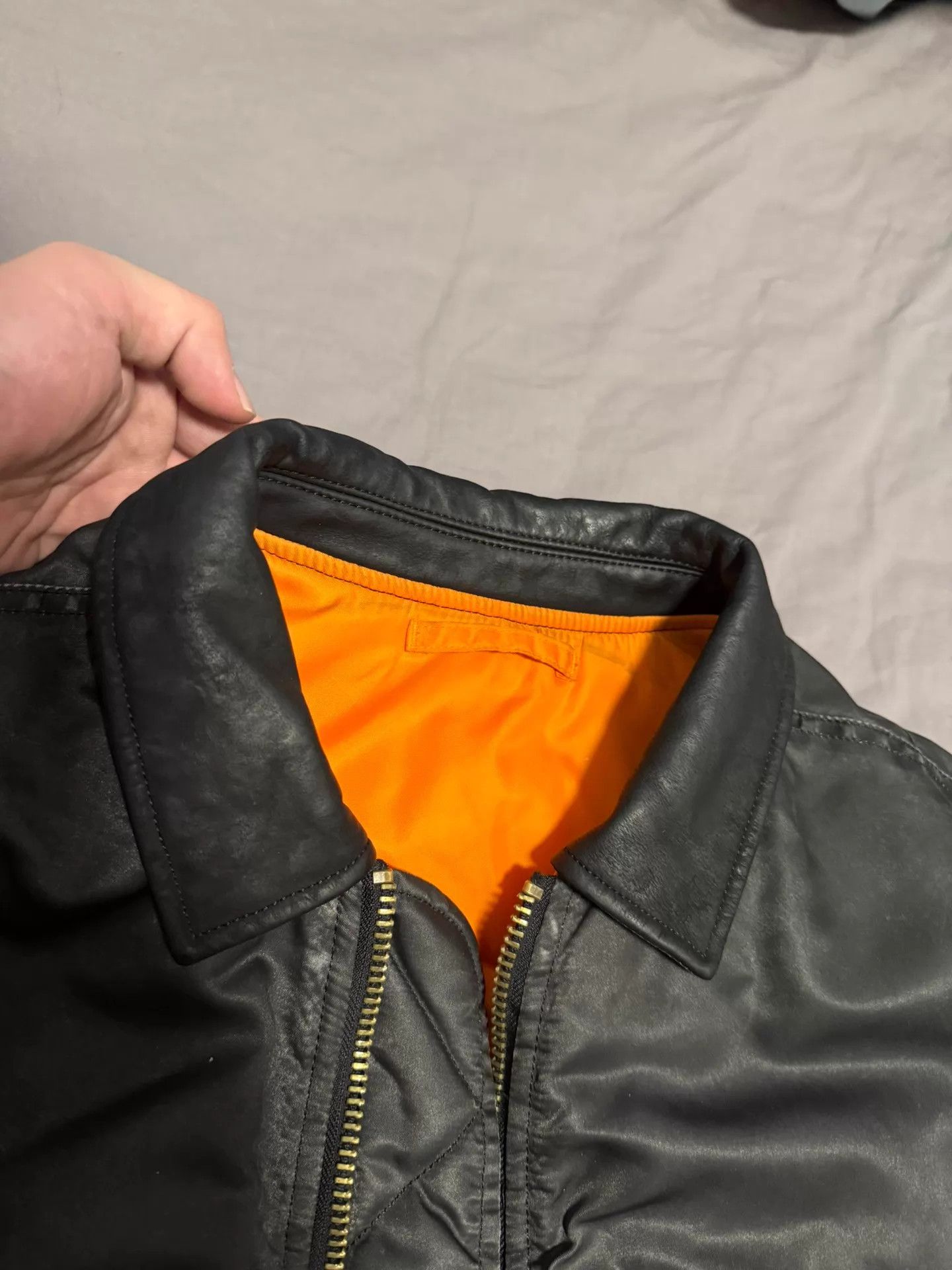 Supreme Supreme SS23 Denim-Sleeve MA-1 Jkt L Cowhide Collar Size US L / EU 52-54 / 3 - 3 Thumbnail