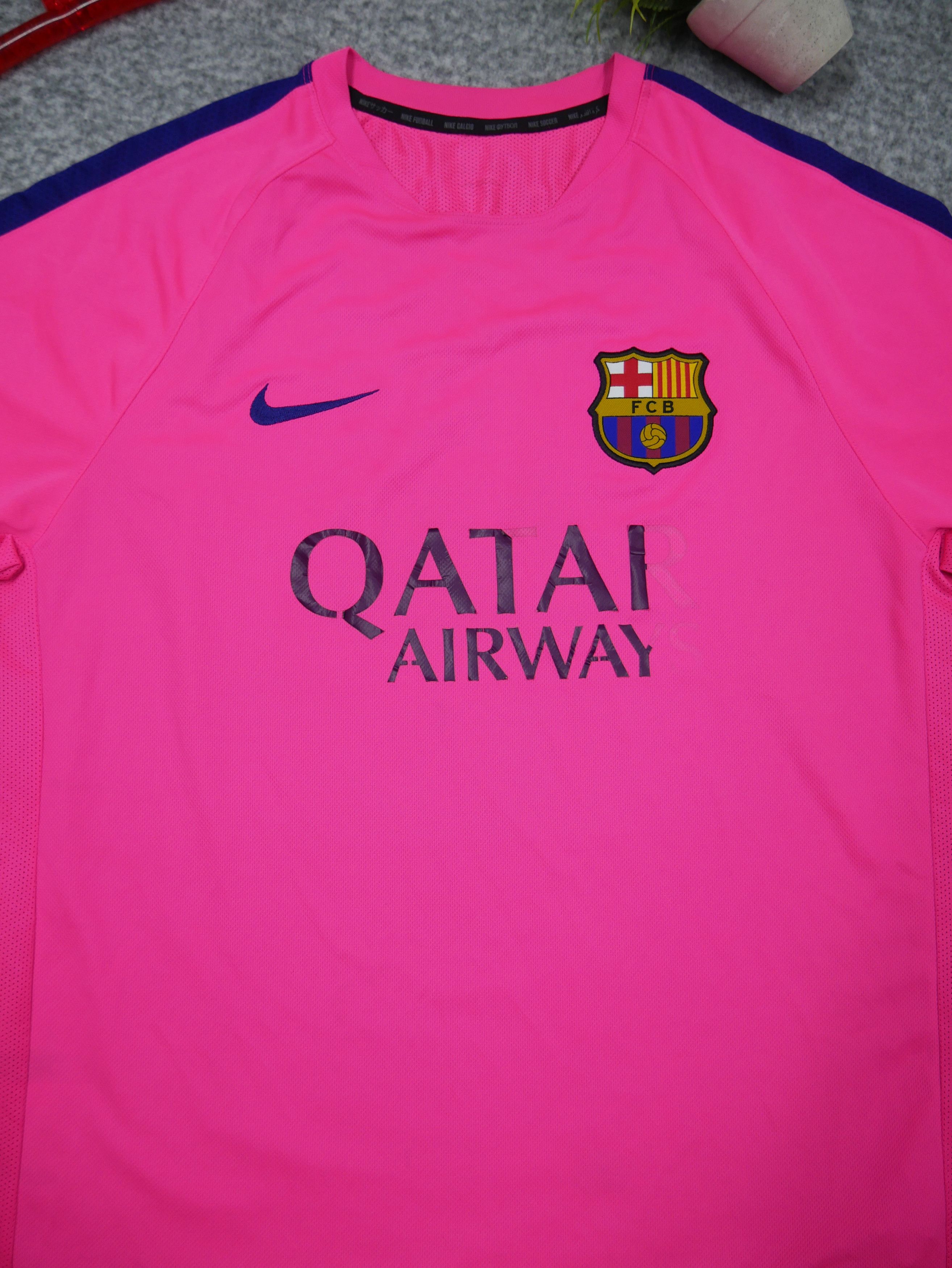 Vintage Barcelona 2014 2015 Nike Training Pink Rare Shirt Jersey Size US XL / EU 56 / 4 - 2 Thumbnail