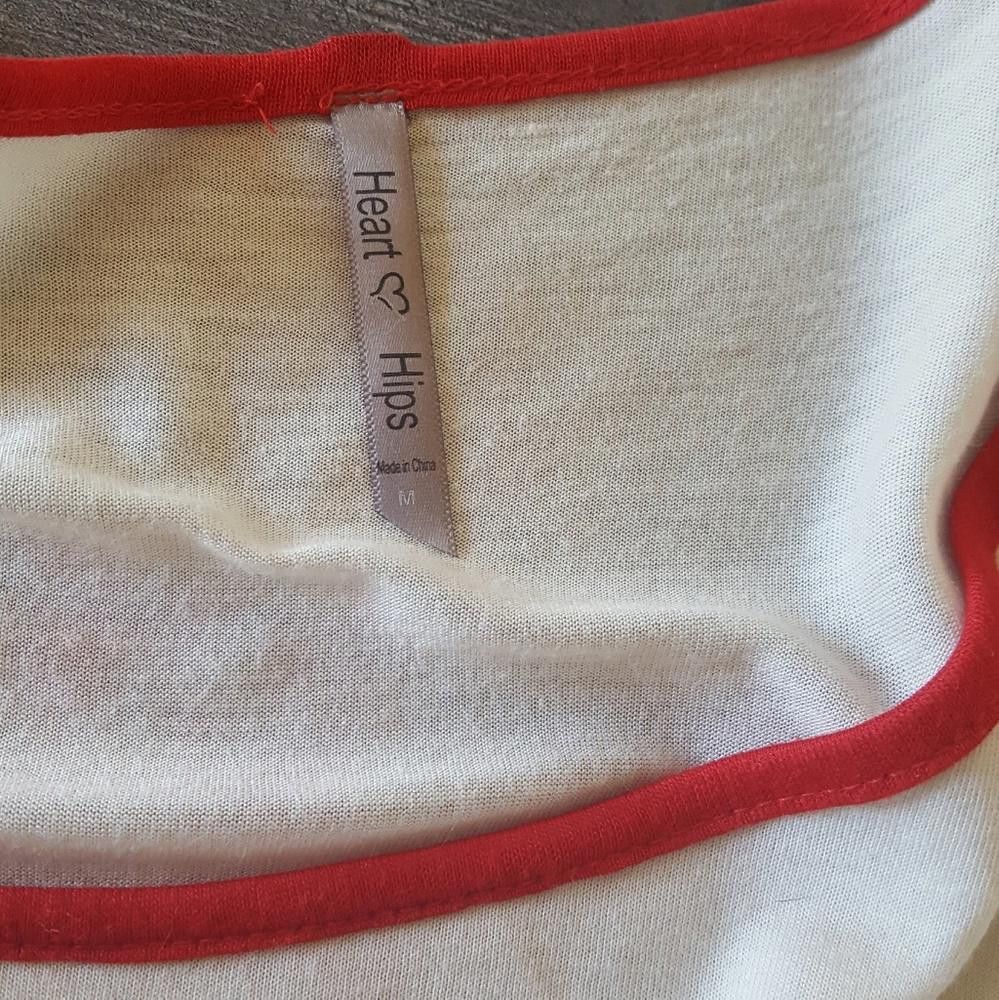 Designer White Red Baseball H&H 3/4 Sleeve Size M / US 6-8 / IT 42-44 - 4 Thumbnail