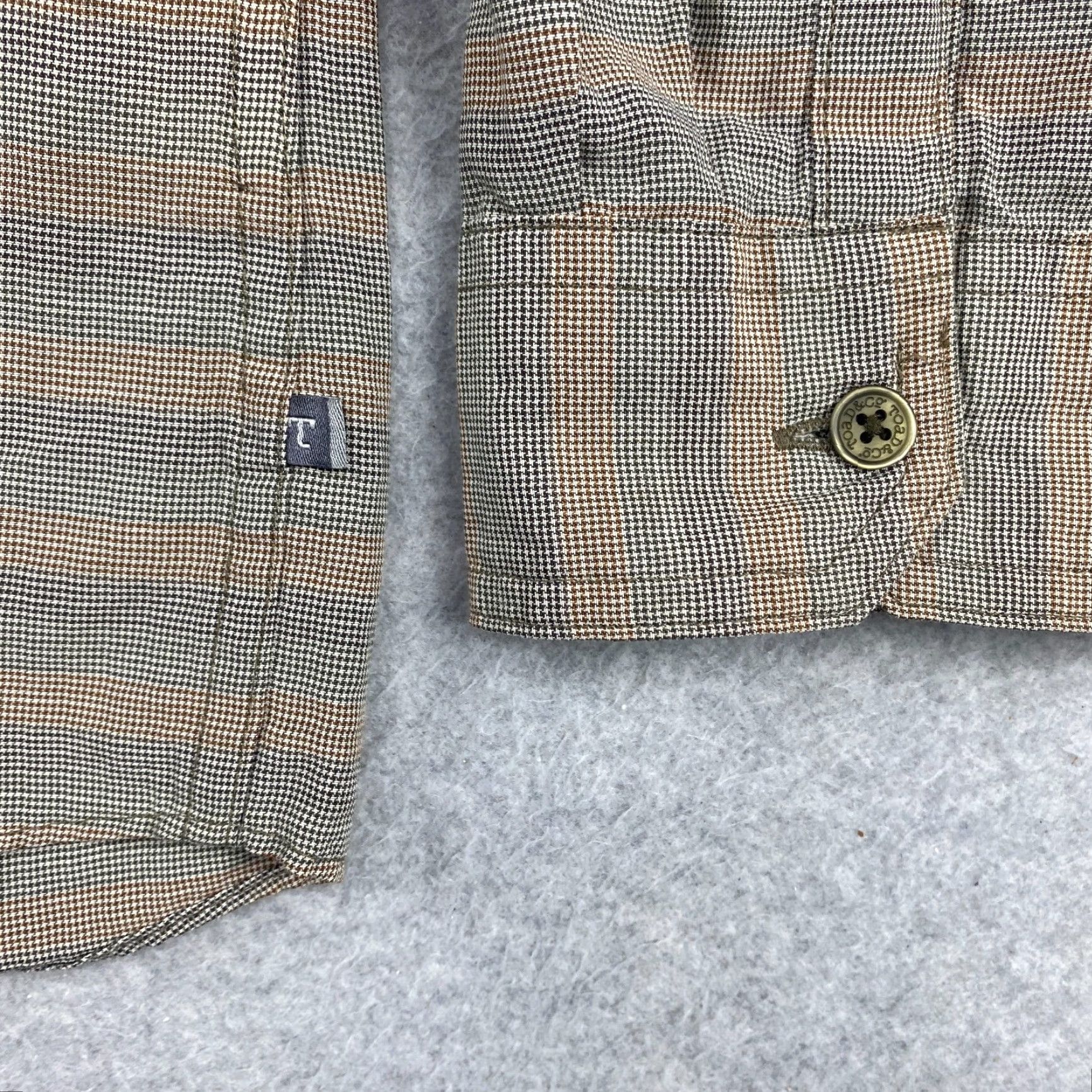 Toad&Co Toad&Co Shirt Mens XL Long Sleeve Button Up Pocket Mini Houndstooth Gray Size US XL / EU 56 / 4 - 4 Thumbnail