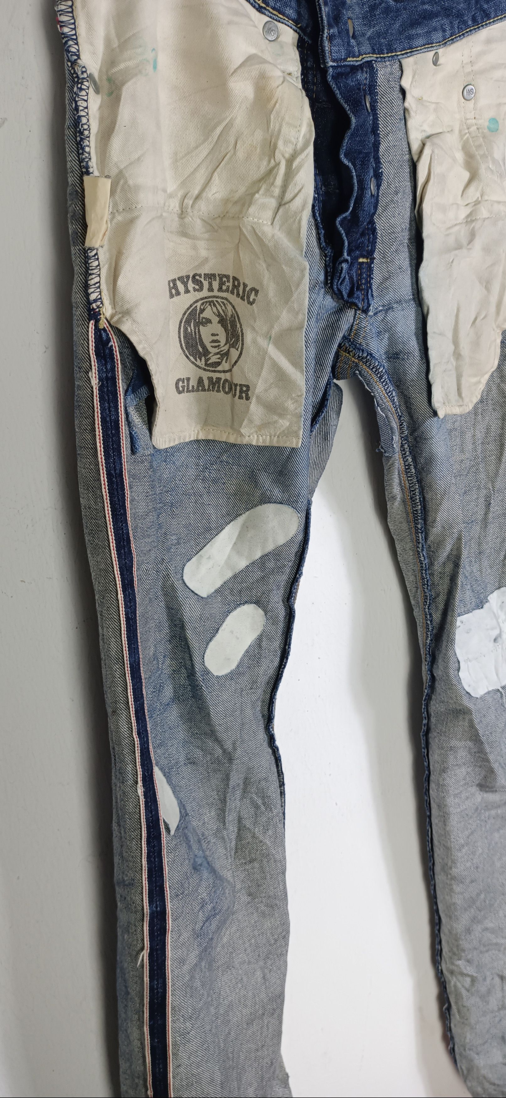 Hysteric Glamour × Japanese Brand × Vintage Vintage💥 Hysteric Glamour Full Selvedge Distressed Jeans Size US 31 - 15 Thumbnail