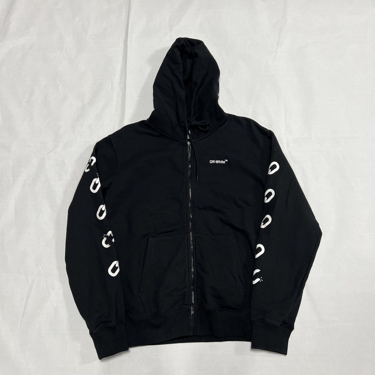 Off-White OFF-WHITE DIAG SPRAY ZIP-UP HOODIE | Grailed