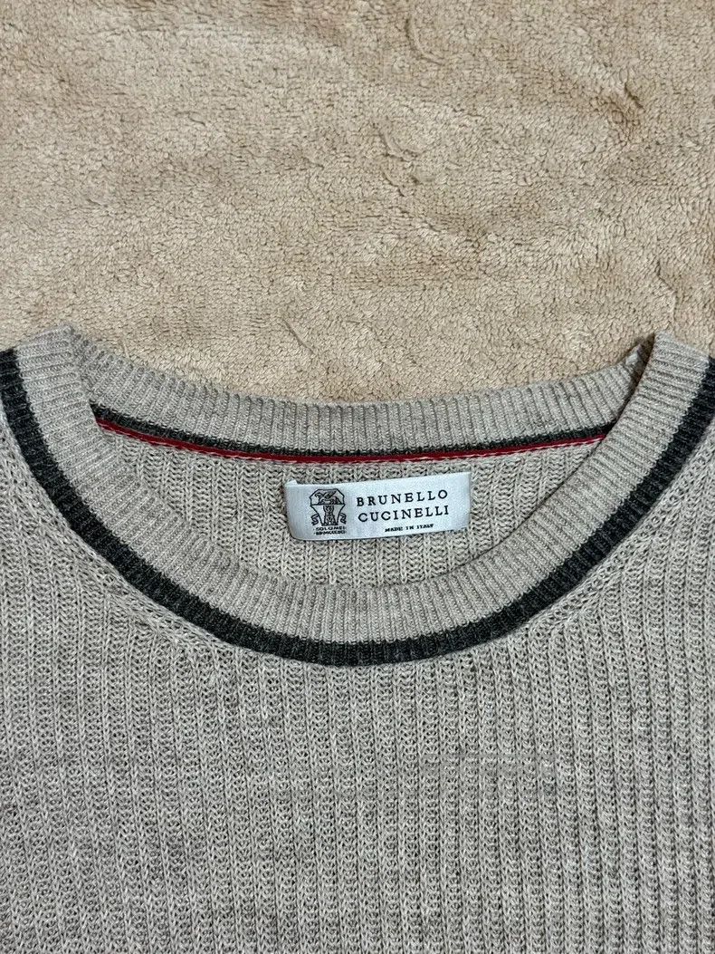 Brunello Cucinelli Brunello Cucinelli Linen knit sweater, classic style, flat Size US M / EU 48-50 / 2 - 2 Thumbnail