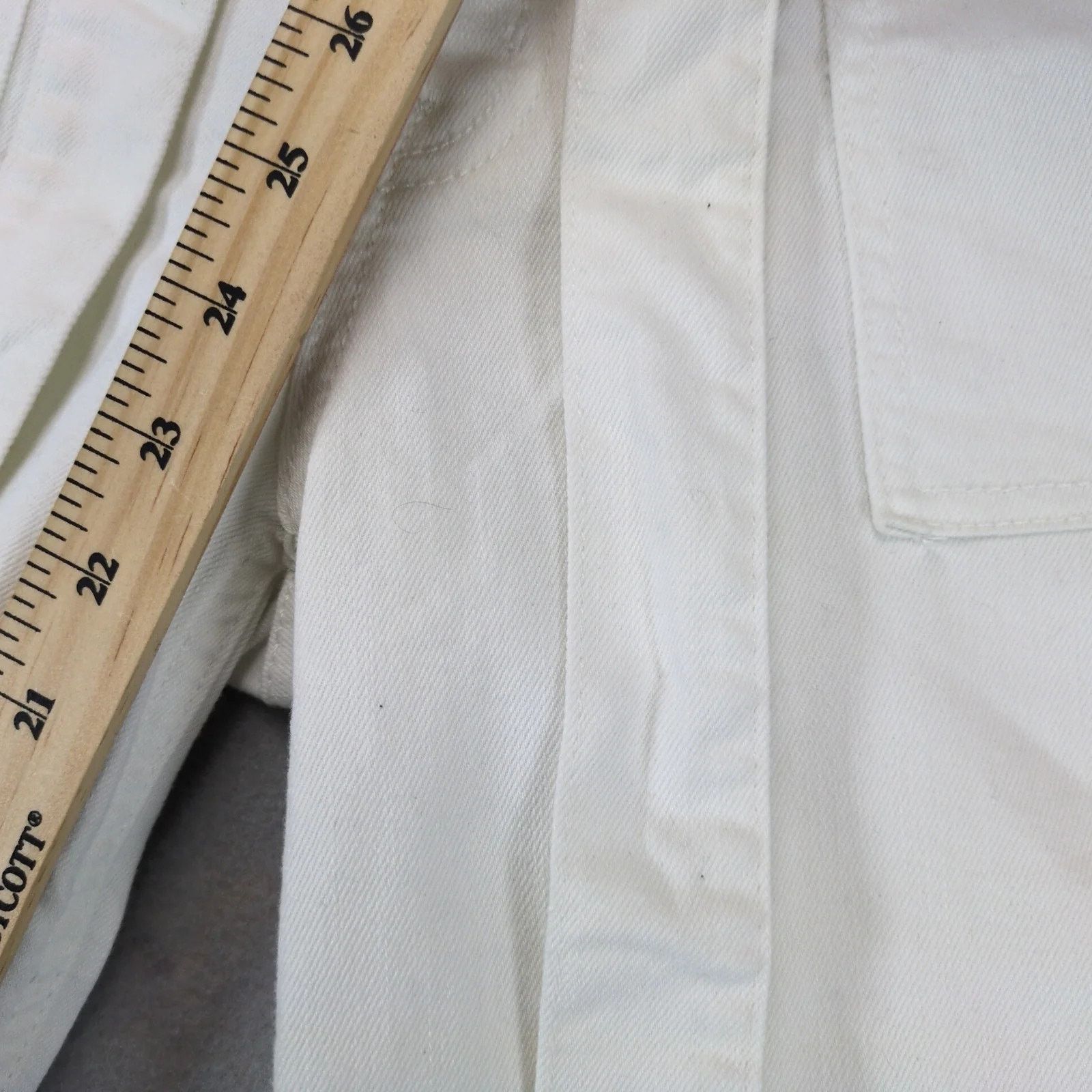 Other EV1 Allie Wide Leg White Jeans Women's 2 Cropped 27x23" Size 26" / US 2 / IT 38 - 3 Thumbnail