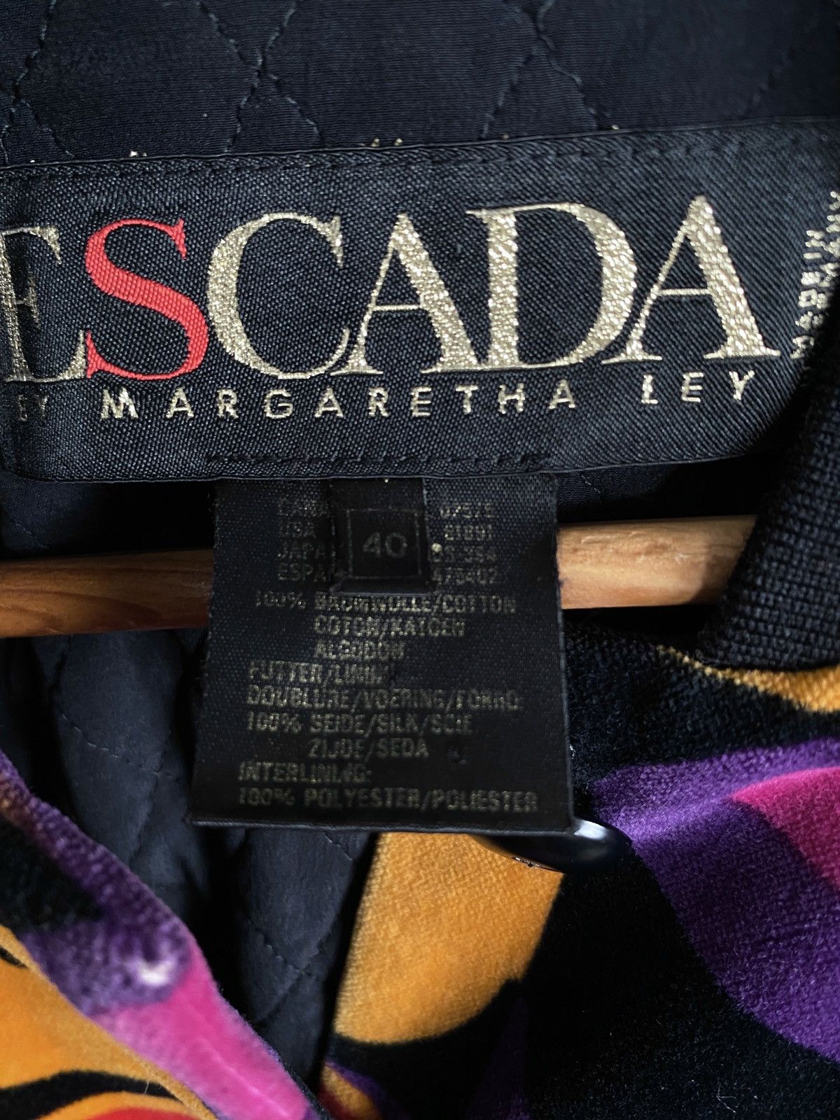 Escada Very Rare Vintage Escada Full Print Bomber Jacket 1990s Size US M / EU 48-50 / 2 - 11 Thumbnail