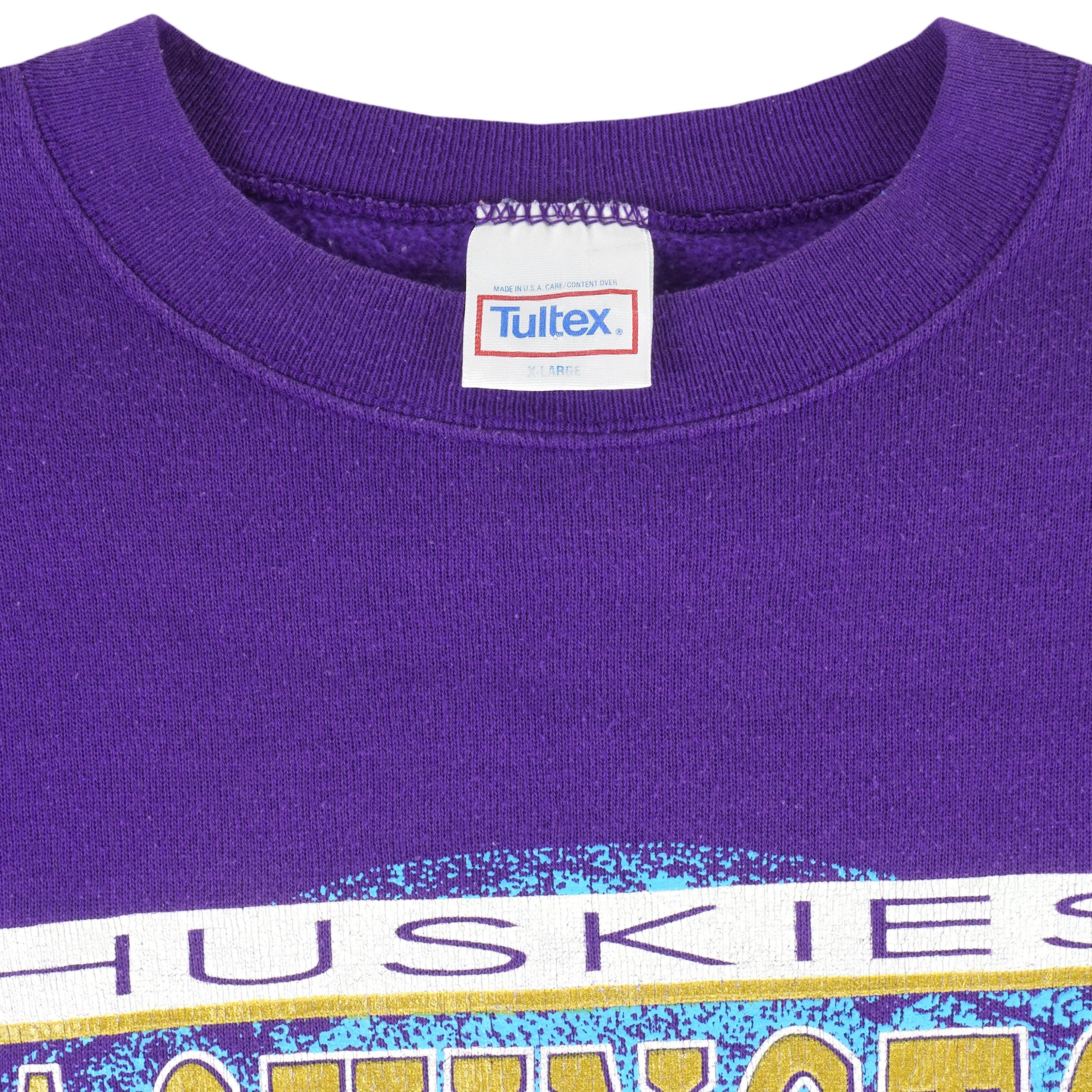 Tultex NCAA - Washington Huskies Crew Neck Sweatshirt 1990s Size US XL / EU 56 / 4 - 4 Thumbnail