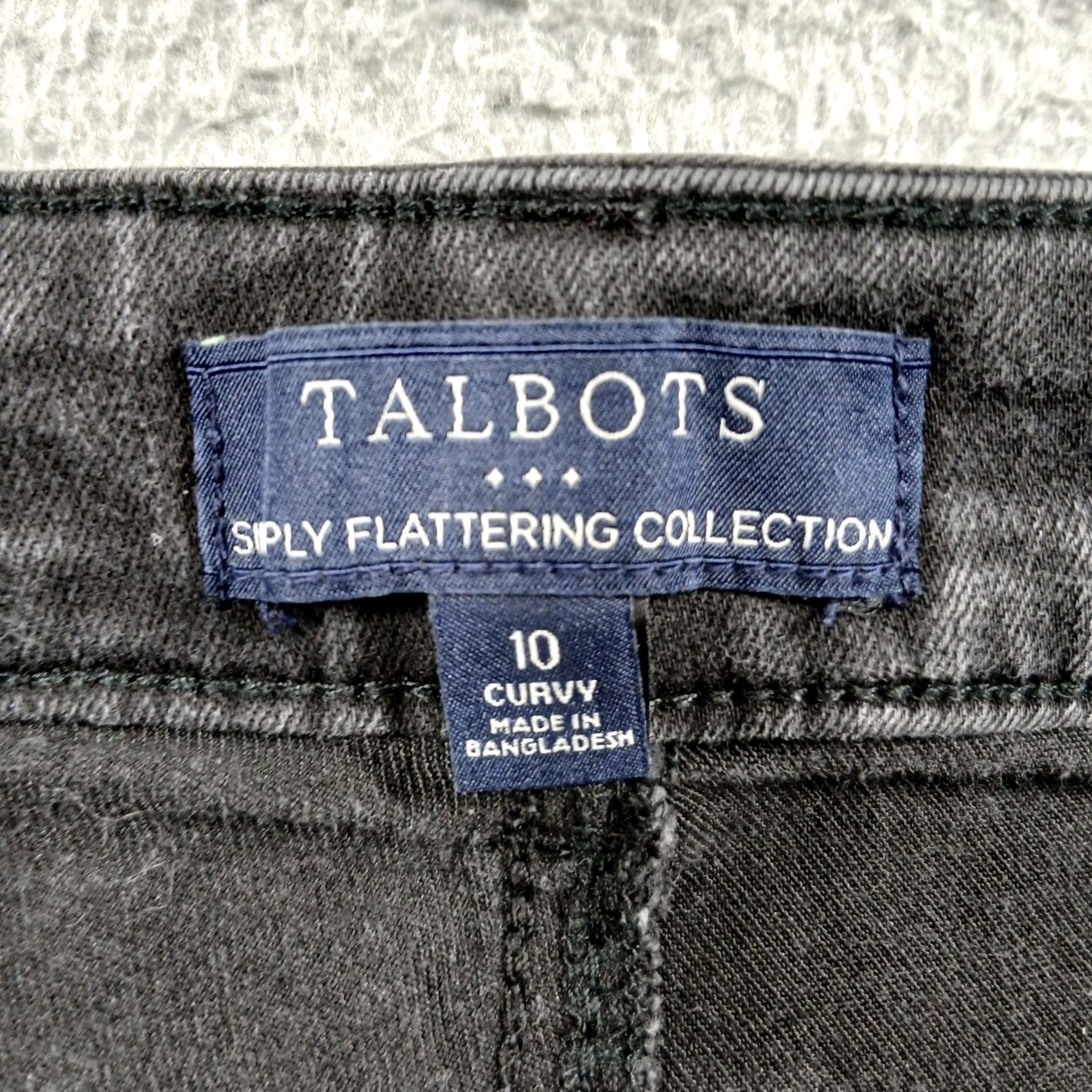 Talbots Talbots Simply Flattering Collection Curvy Straight Leg Jeans Women's 10 Black Size 32" / US 10 / IT 46 - 4 Thumbnail