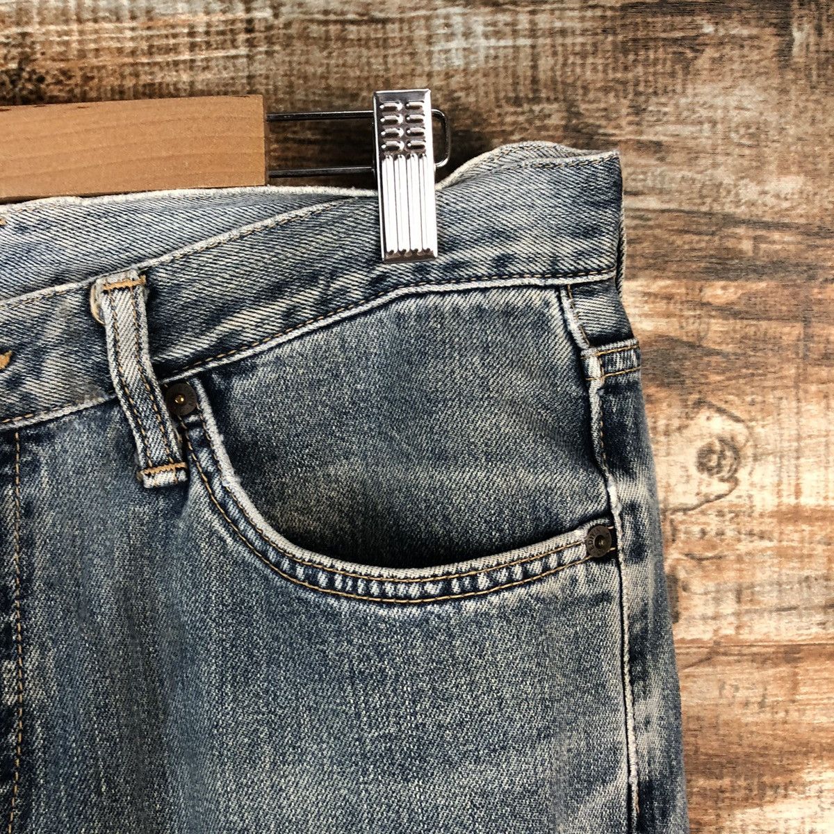 Edwin DL Edwin 604 Blue Distressed Denim Pants #C177 Size US 31 - 8 Thumbnail