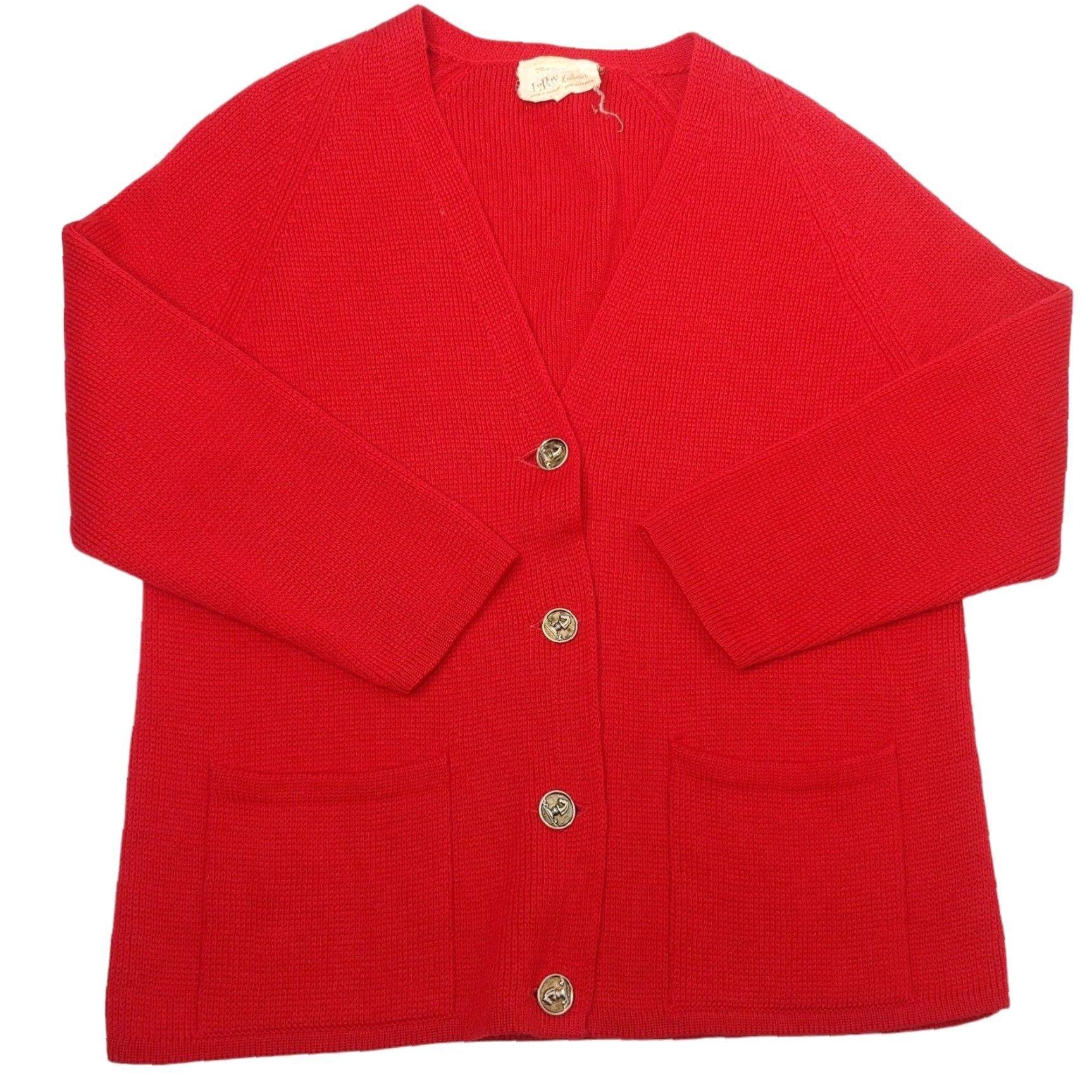 Vintage VINTAGE LeRoy Knitwear Cardigan Sweater S Red Virgin Wool Cardigan V Neck Button Size S / US 4 / IT 40 - 5 Thumbnail