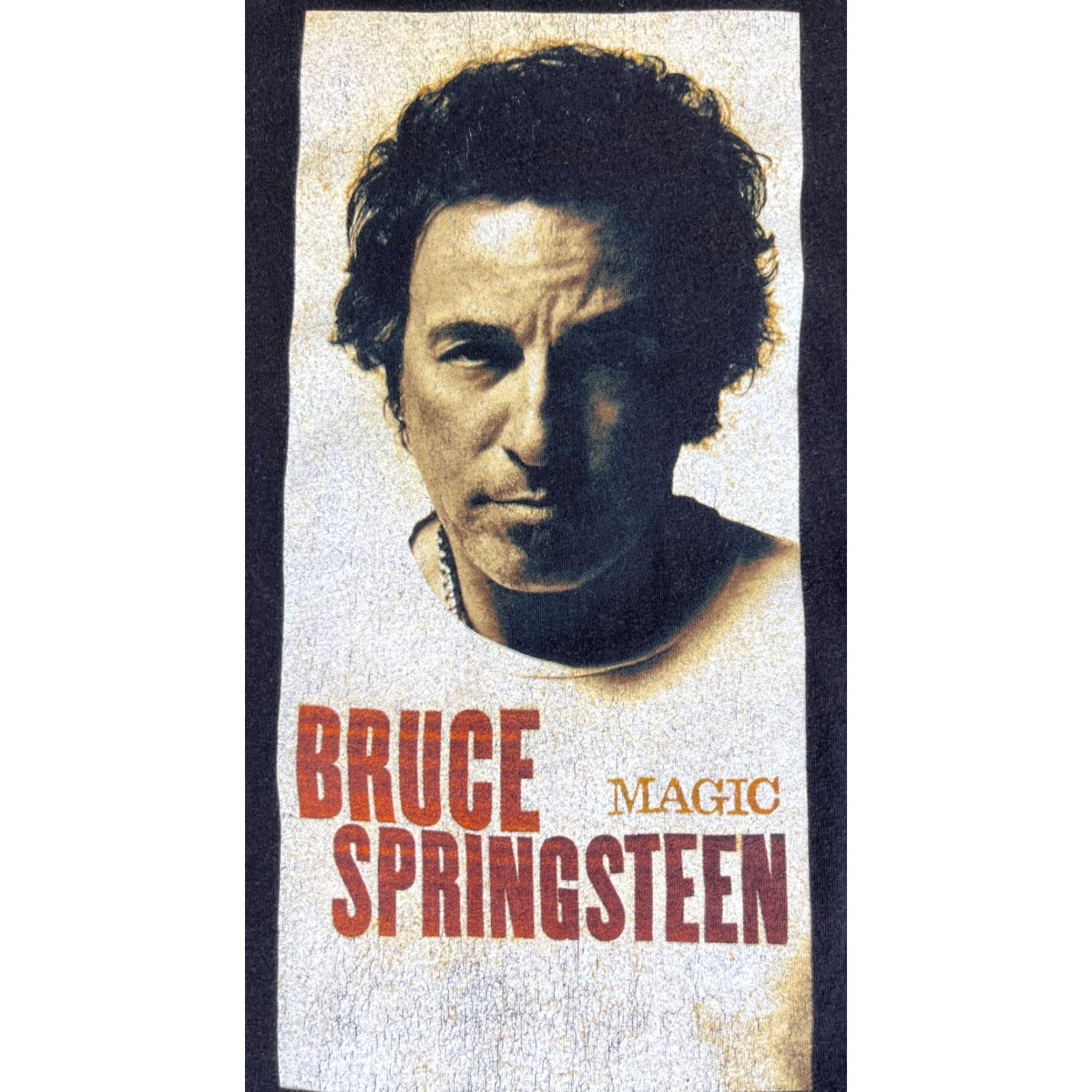 Vintage VINTAGE Men's Gaziani Bruce Springsteen 'Magic' 2007 Album Promo T-Shirt 2XL Black Cotton Short Sleeve Crew Neck Graphic Print Double-Sided Music Mens Size US XXL / EU 58 / 5 - 4 Thumbnail