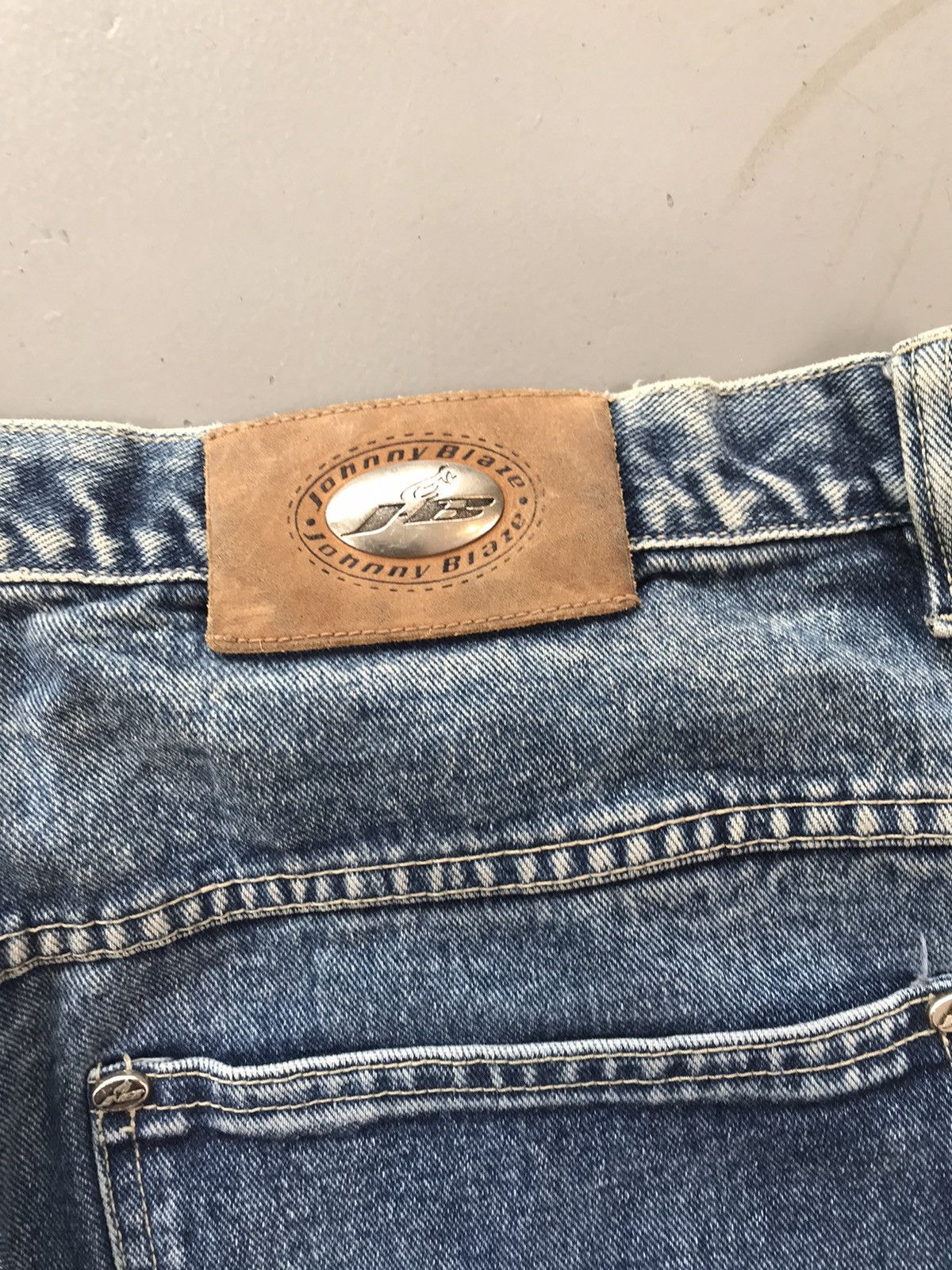 Designer × Vintage Vintage johnny blaze baggyfit SpellOut denim pant Size US 36 / EU 52 - 3 Thumbnail