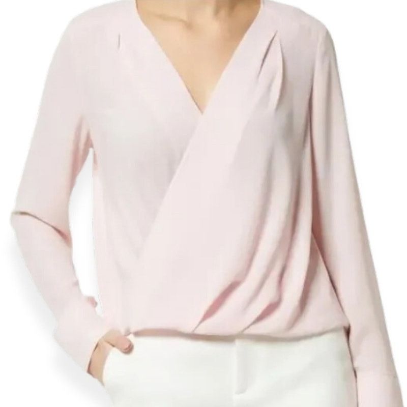 Other Halogen Faux Wrap Blouse Long Sleeves Light Pink Women's M Size M / US 6-8 / IT 42-44 - 1 Thumbnail