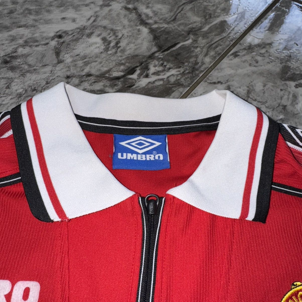 Nike 1999 Manchester United Umbro #11 Solskjaer Soccer Jersey Size US XL / EU 56 / 4 - 5 Thumbnail