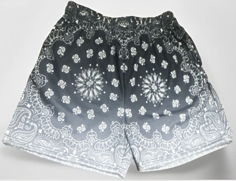Other Asylum Co. Black Paisley Bandana Satin Mesh Shorts Size US 34 / EU 50 - 4 Thumbnail