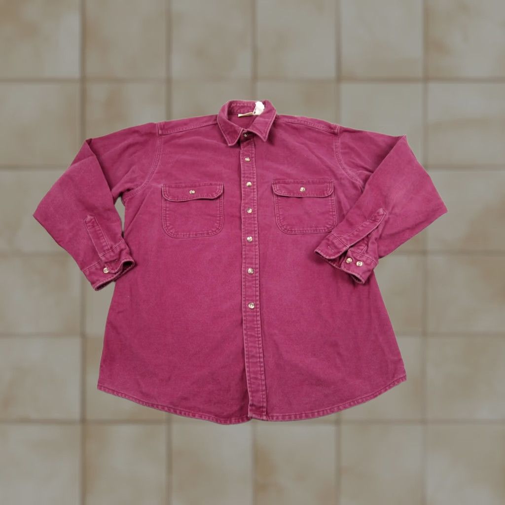 Vintage VINTAGE Five Brothers Shirt Mens XL Tall Red Flannel 80s USA Size US XL / EU 56 / 4 - 1 Thumbnail
