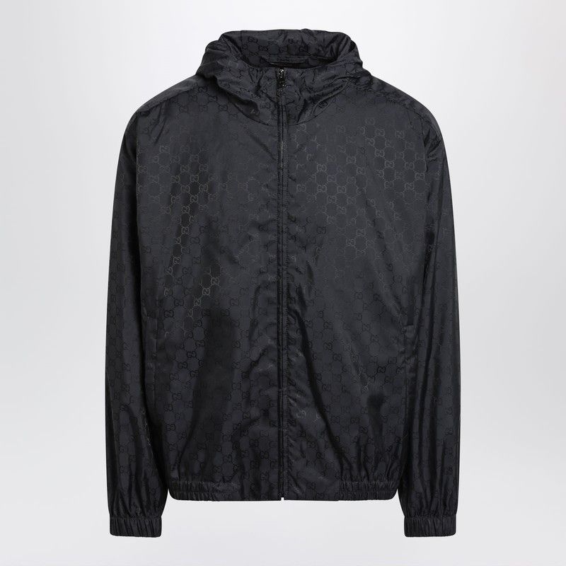 Gucci Dark Blue Gg Nylon Zip Jacket