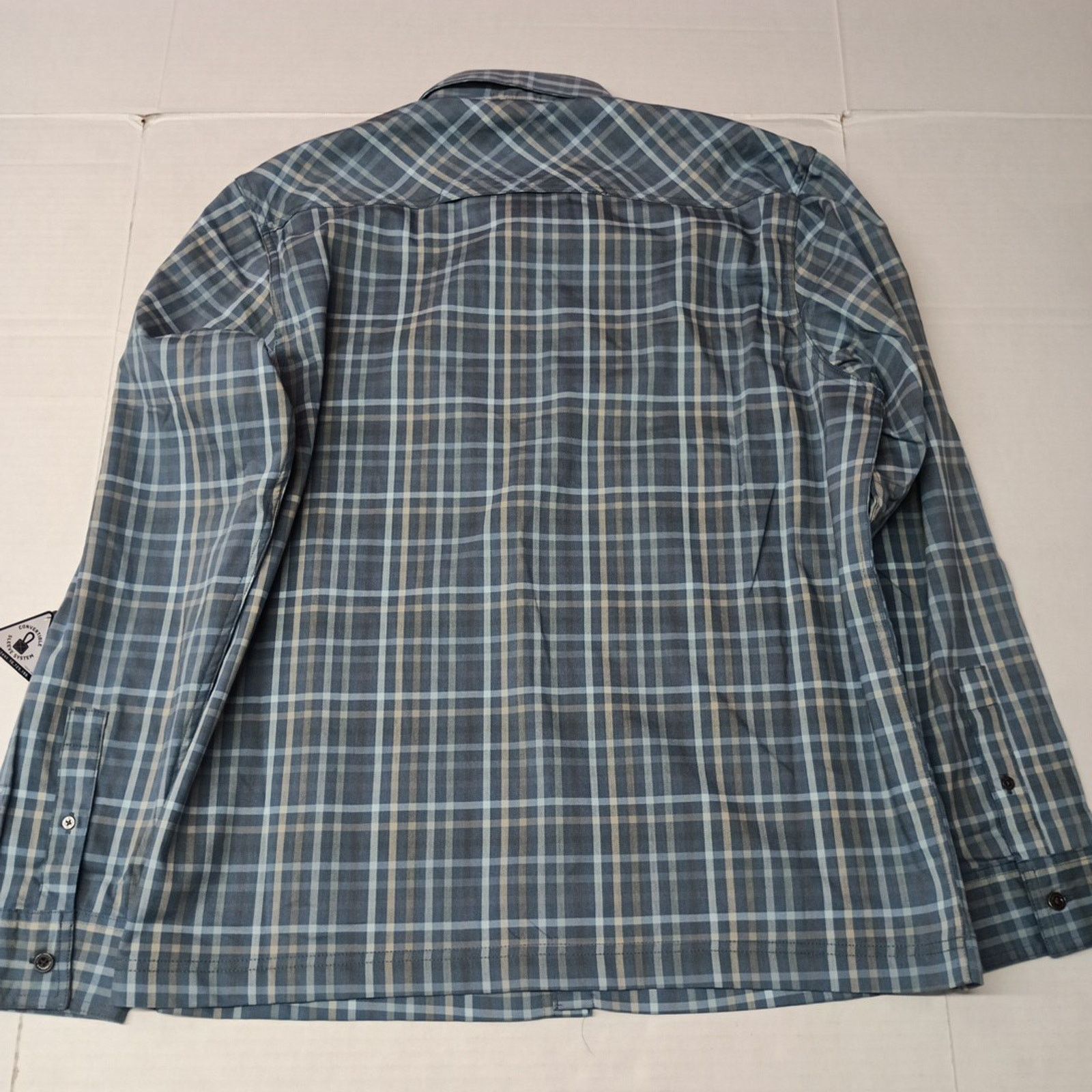 Wrangler Wrangler Shirt Men's L Blue Plaid Convertible Sleeves Size US L / EU 52-54 / 3 - 10 Thumbnail