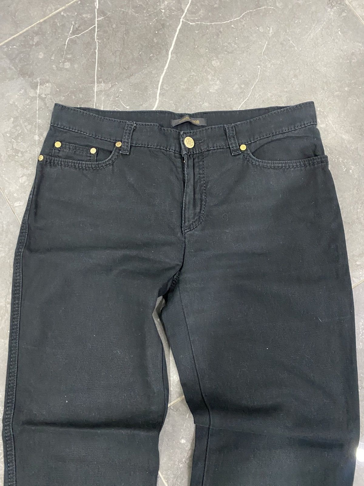 Roberto Cavalli Roberto Cavalli Black Denim Size 29" - 2 Thumbnail