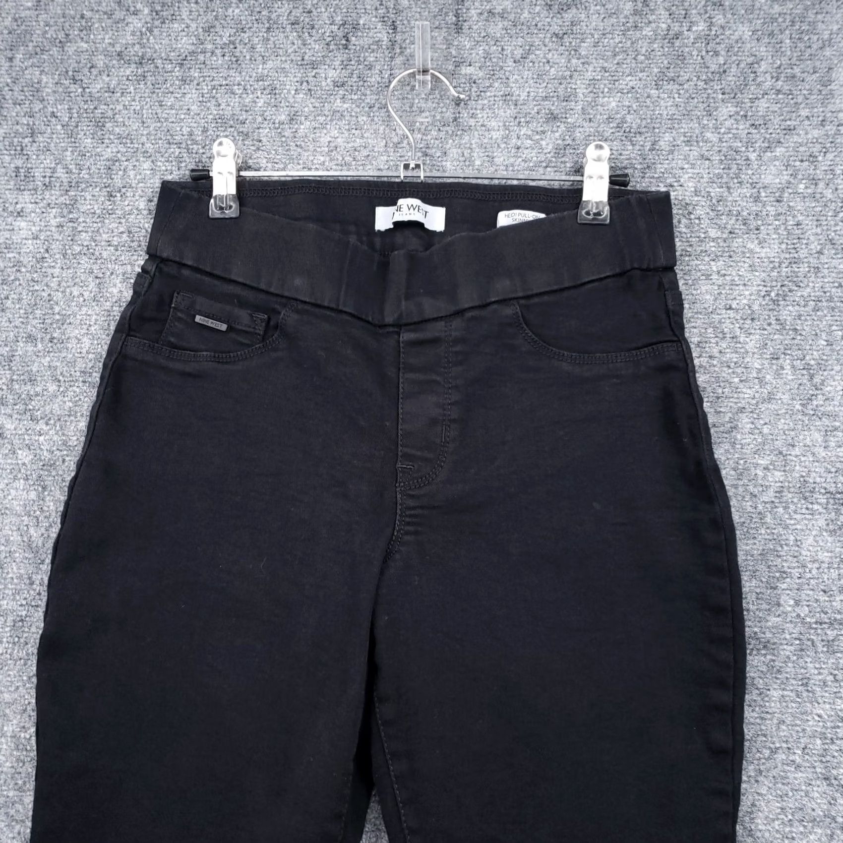 Nine West Nine West Jeans Skinny Mid Rise Dark Wash Black Womens 6 Denim Slim Pocket 5-Pocket Inseam 29 In. Modern Vintage: No Mens Womens Girls? Size 28" / US 6 / IT 42 - 3 Thumbnail