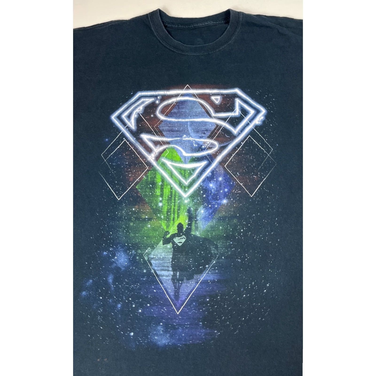 DC Comics VINTAGE DC Comics Superman T-Shirt XL Black Men Short Sleeve Crew Neck Logo Print Adults XL Mens Size US XL / EU 56 / 4 - 3 Thumbnail