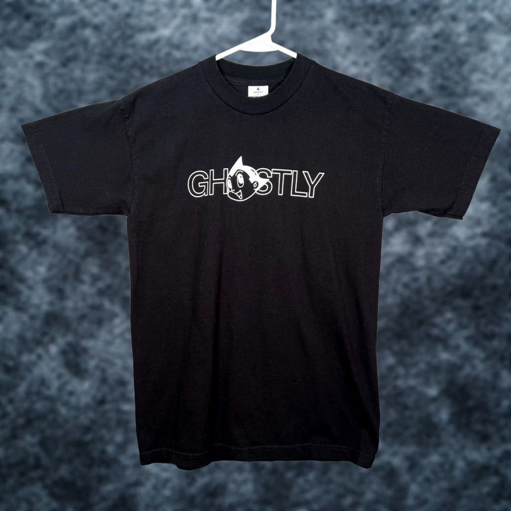 Vintage Ghostly + Astro Boy Mens Size Medium Black T-Shirt 100% Cotton Graphic Crew Neck Short Sleeve Vintage/All Season Mens Clothing Size US M / EU 48-50 / 2 - 1 Thumbnail