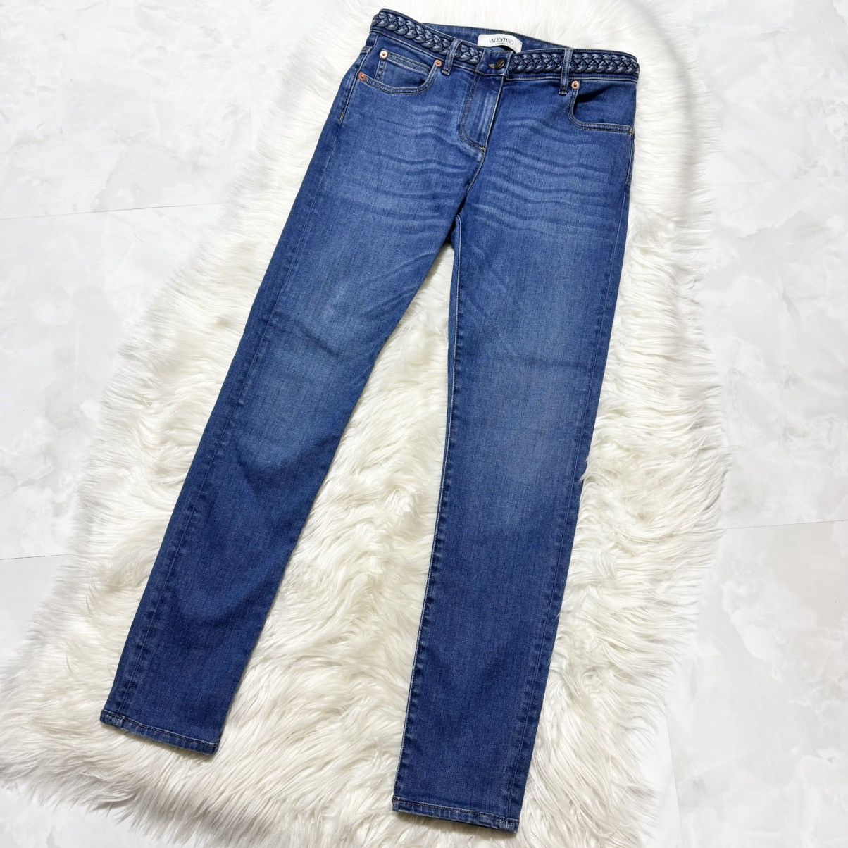 Valentino Valentino cable loop stretch denim pants Jeans Size 28" / US 6 / IT 42 - 5 Thumbnail