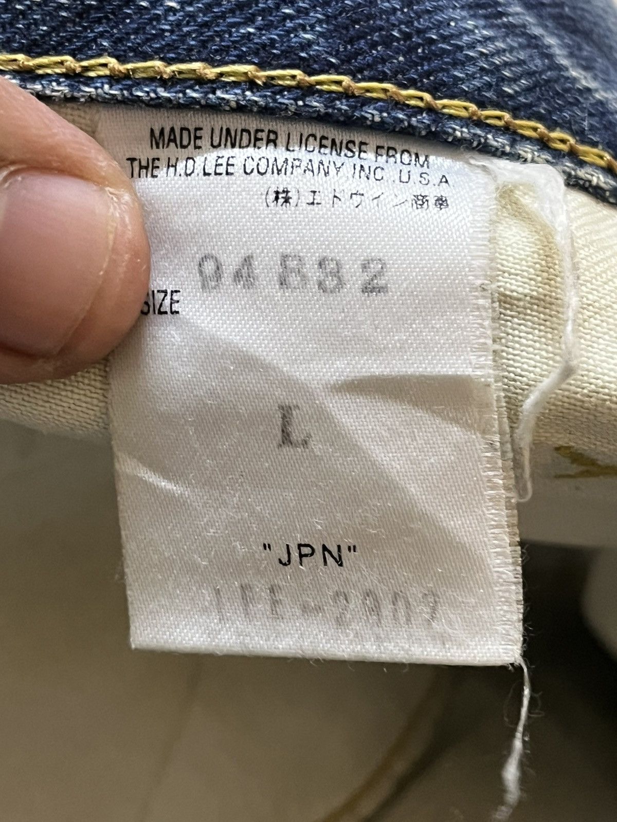 Lee Vintage Lee X TMT Selvedge Sashiko Boro Denim Size US 34 / EU 50 - 12 Thumbnail