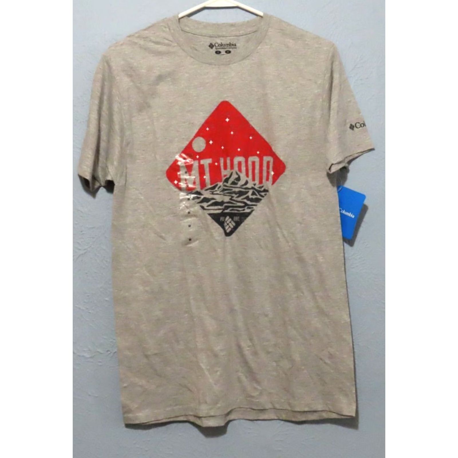 Vintage Columbia Shirt Mens M Gray Mt. Hood Graphics Short Sleeve T-shirt NWT Crew Neck Logo Jersey Cotton Easy Care Size US M / EU 48-50 / 2 - 2 Thumbnail