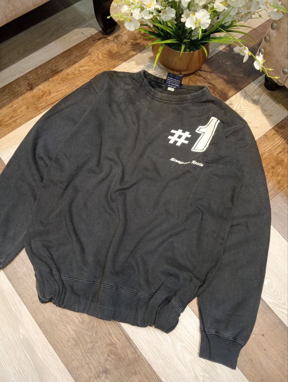 Sports Specialties VINTAGE SNAP ON TOOLS RACING SWEATSHIRT - FADED BLACK Size US L / EU 52-54 / 3 - 3 Thumbnail