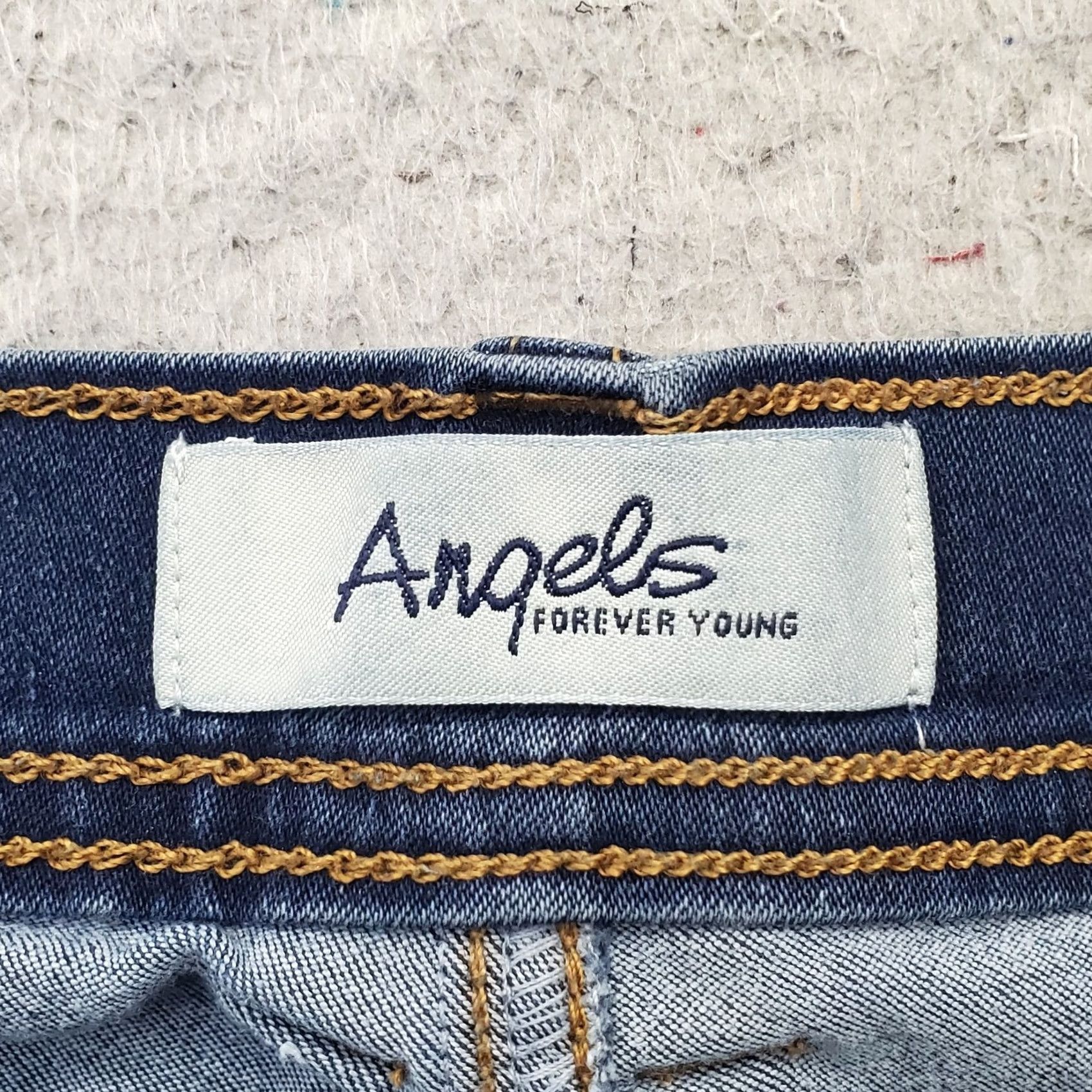 Vintage Angels Signature Convertible Jeans Womens 16 Blue Stretch Distressed Skinny Jeans 5-Pocket Regular Inseam 26.75" Blue Mens Womens Girls Boys Size 38" / US 16 / IT 52 - 7 Thumbnail