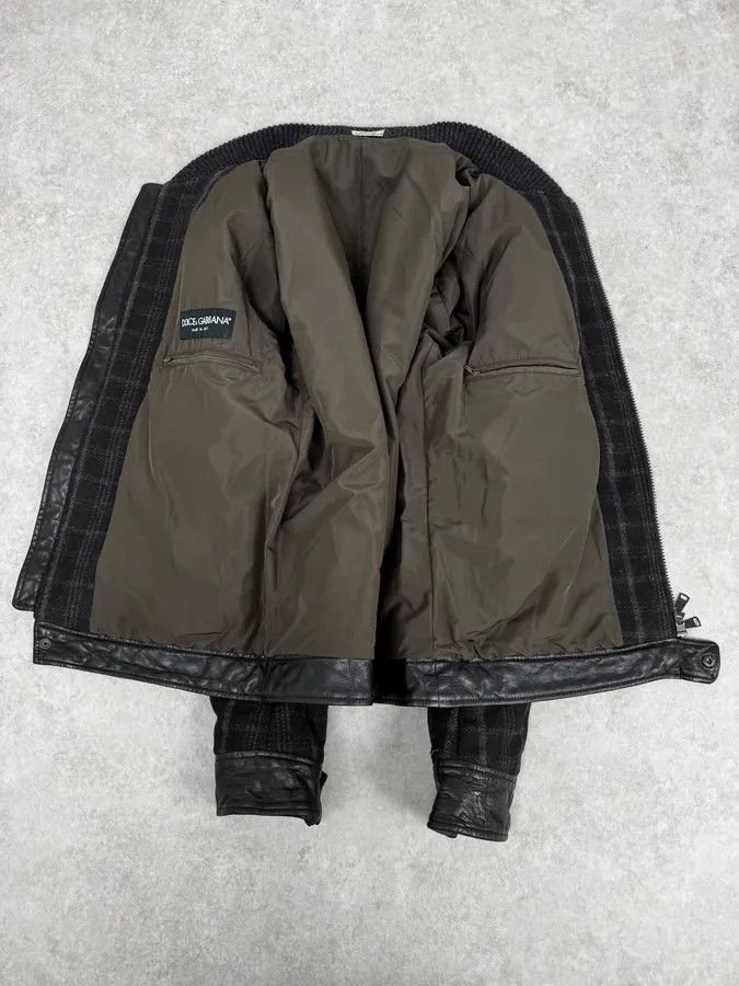 Dolce & Gabbana 2000s Dolce & Gabbana Dark Grey Wool Shattered Bomber Jacket Size US M / EU 48-50 / 2 - 7 Thumbnail