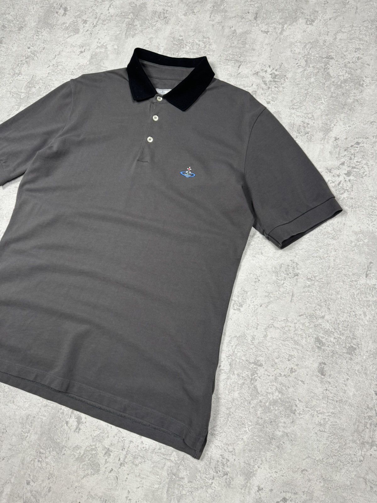 Vivienne Westwood Vivienne Westwood Gray Polo Shirt Size XL Size US XL / EU 56 / 4 - 3 Thumbnail