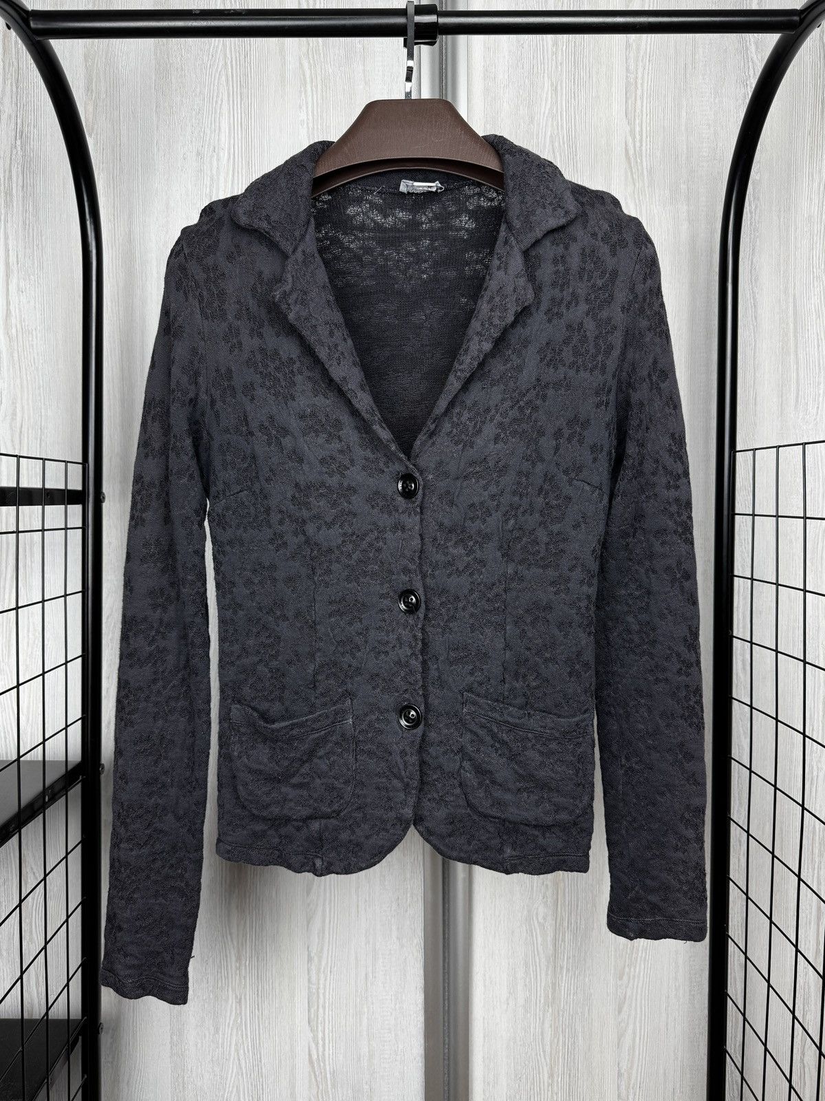 Transit Transit Par Such black avant garde linen blend Blazer Size XS / US 0-2 / IT 36-38 - 2 Thumbnail