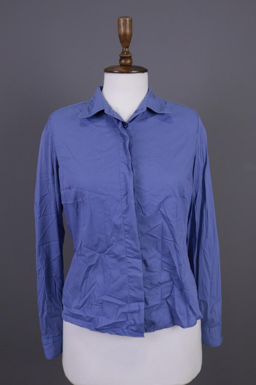 Designer Max Mara Blue Button Down Shirt Size US 8 / I 42 / GB 10 Size M / US 6-8 / IT 42-44 - 1 Thumbnail