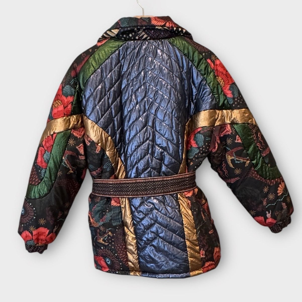 Farm Rio Farm Rio Wild Bananas Metallic Reversible Puffer Jacket Size S / US 4 / IT 40 - 4 Thumbnail