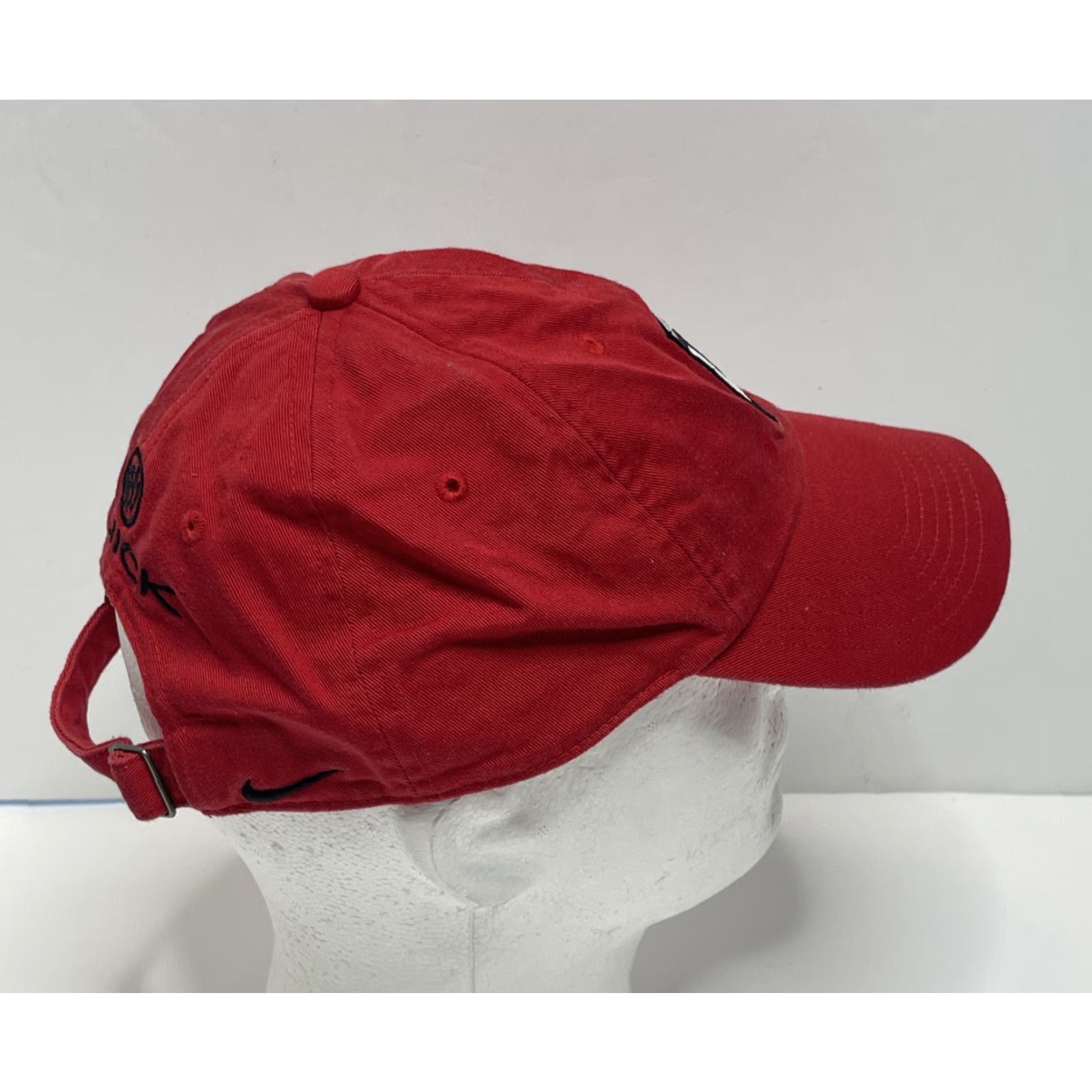 Nike NIKE TW Tiger Woods Buick Embroidered Signature Golf Hat Baseball Cap Adjustable Red Mens Baseball Cap Size ONE SIZE - 3 Thumbnail
