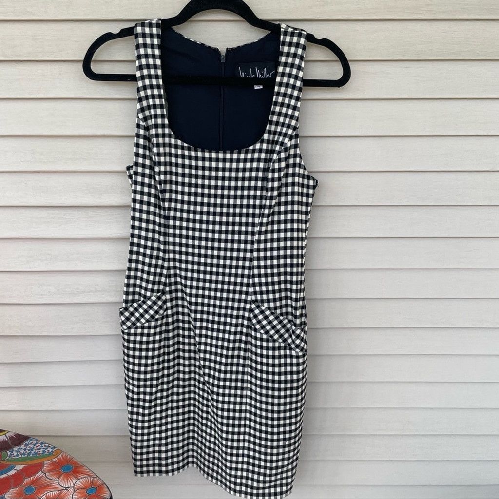 Nicole Miller Nicole Miller Black & White Gingham Print Dress Size 4 Size S / US 4 / IT 40 - 1 Thumbnail