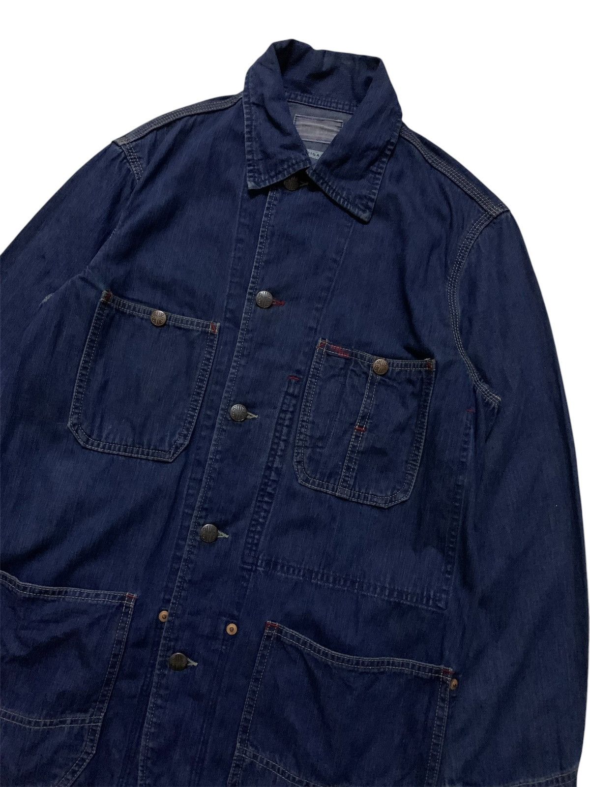 Blue Blue Japan 💥Blue Blue Japan Arigato Indigo Blue Chore Jacket Size US S / EU 44-46 / 1 - 2 Thumbnail