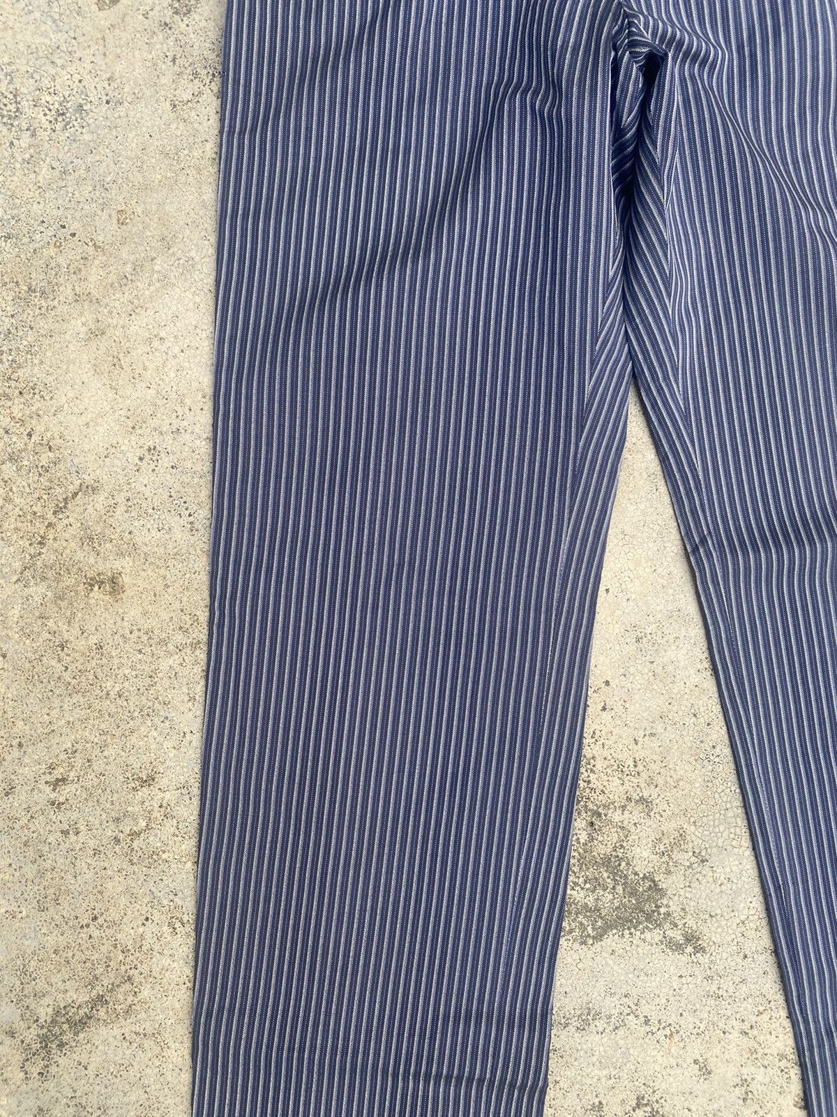 Japanese Brand × Yohji Yamamoto YohjiYamamoto Casual Pants Blue Stripes Size US 28 / EU 44 - 5 Thumbnail