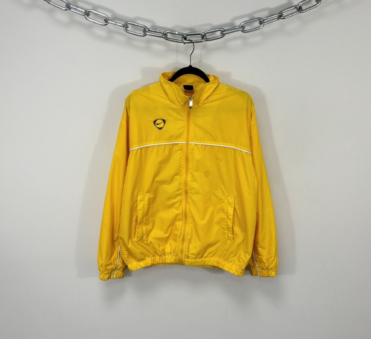 Nike Vintage Nike Y2K Retro Hype Yellow Swoosh Nylon Track Jacket Size US M / EU 48-50 / 2 - 1 Thumbnail