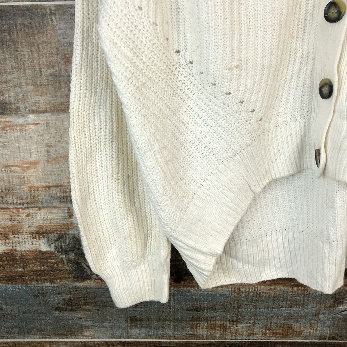 Japanese Brand GU White Cardigan Knitwear #A1368 Size M / US 6-8 / IT 42-44 - 7 Thumbnail